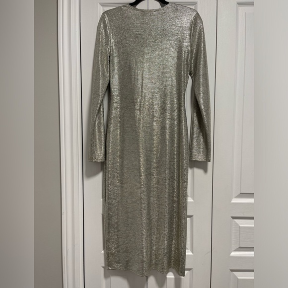 Joseph Ribkoff Silver Dress - Picture 6 of 9